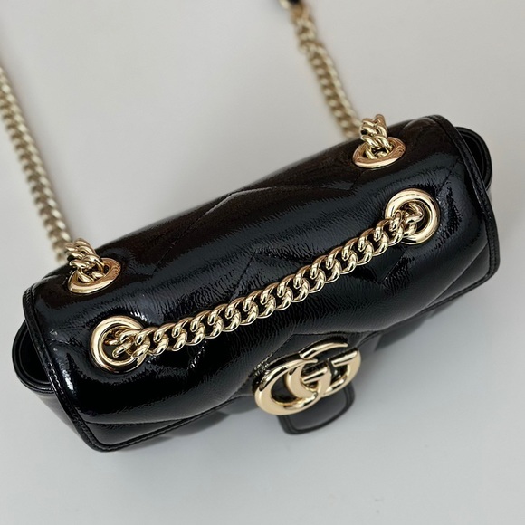 Gucci Marmont Small Black Matelassé Shoulder Bag - Picture 9 of 9
